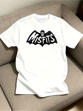 Misfits Punk Rock Band Batfiend Bat Logo Unisex Fan Graphic Women Men T-shirt